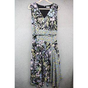 Calvin Klein Sleeveless Dark Floral Maxi Dress-14W-Fairy Grunge-Whimsigoth